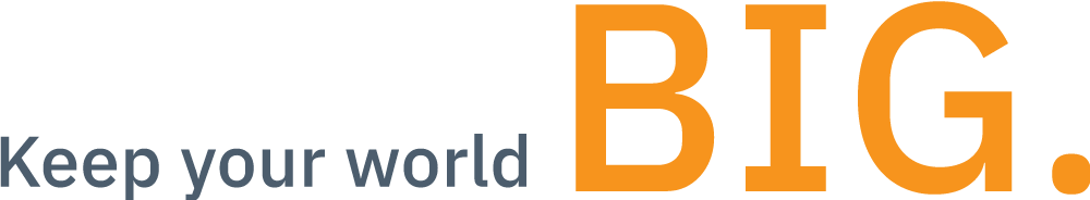 “Keep Your World BIG.” tagline logo for concierge mobility and balance services